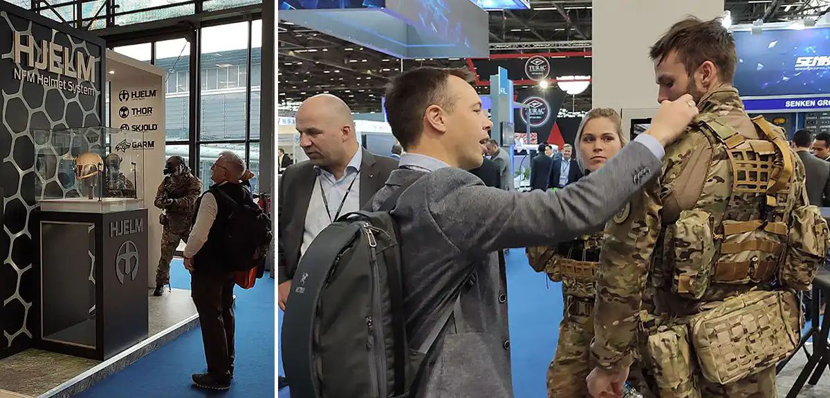NFM HJELM helmet system and THOR load bearing system on Milipol 2019 NFM HJELM helmet system and THOR load bearing system on Milipol 2019